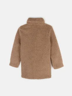 GATE Pluszowy płaszcz ze sztucznego futra zapinany na guziki|Dzieci Dziewczynki·Kurtki I Płaszcze