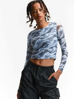 GATE Połączony top z siateczki| Koszulki I Topy·Topy|Koszulki I Topy·Crop Top ☀️