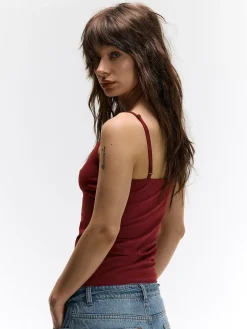 GATE Podstawowy elastyczny top na ramiączkach| Koszulki I Topy·Podkoszulki ☀️