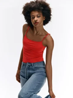 GATE Podstawowy elastyczny top na ramiączkach| Koszulki I Topy·Podkoszulki ☀️