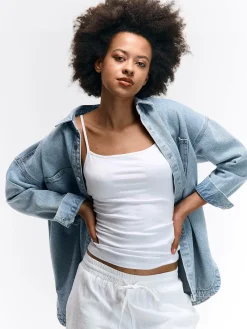 GATE Podstawowy elastyczny top na ramiączkach| Koszulki I Topy·Podkoszulki ☀️