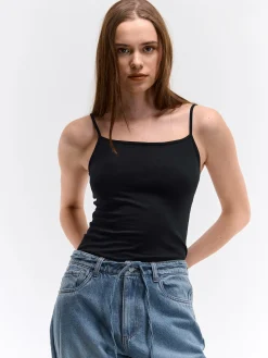 GATE Podstawowy elastyczny top na ramiączkach| Koszulki I Topy·Podkoszulki ☀️