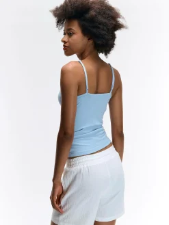 GATE Podstawowy elastyczny top na ramiączkach| Koszulki I Topy·Podkoszulki ☀️