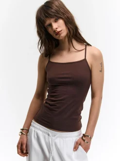 GATE Podstawowy elastyczny top na ramiączkach| Koszulki I Topy·Podkoszulki ☀️