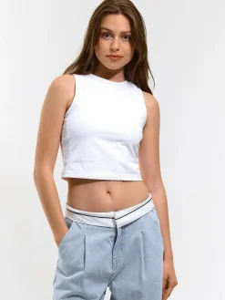 GATE Podstawowy elastyczny top na ramiączkach| Koszulki I Topy·Podkoszulki ☀️