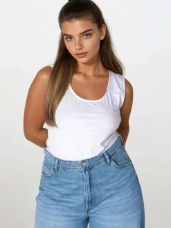 GATE Podstawowy podkoszulek plus size| Koszulki I Topy·Podkoszulki ☀️