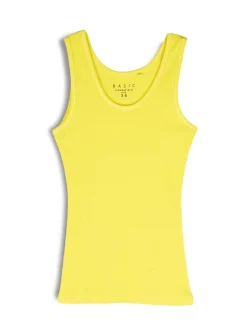 GATE Podstawowy prążkowany podkoszulek z ozdobną nicią| Koszulki I Topy·Podkoszulki ☀️