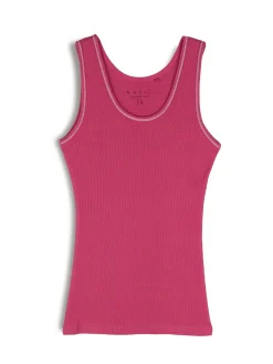 GATE Podstawowy prążkowany podkoszulek z ozdobną nicią| Koszulki I Topy·Podkoszulki ☀️