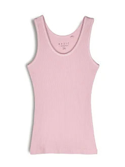 GATE Podstawowy prążkowany podkoszulek z ozdobną nicią| Koszulki I Topy·Podkoszulki ☀️