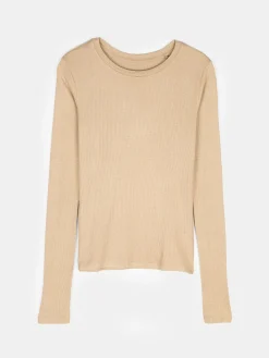 GATE Podstawowy prążkowany top| Koszulki I Topy·Topy|Koszulki I Topy·Koszulki