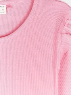 GATE Prążkowana bawełniana sukienka z falbankami|Dzieci Dziewczynki·Sukienki