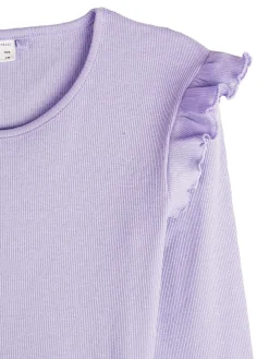 GATE Prążkowana bawełniana sukienka z falbankami|Dzieci Dziewczynki·Sukienki