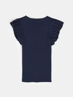 GATE Prążkowana koszulka z falbankami|Dzieci Dziewczynki·Koszulki I Topy