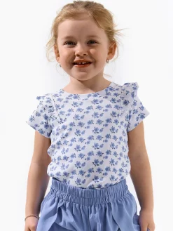 GATE Prążkowana koszulka z nadrukiem|Dzieci Dziewczynki·Koszulki I Topy