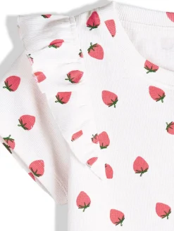 GATE Prążkowana koszulka z nadrukiem|Dzieci Dziewczynki·Koszulki I Topy