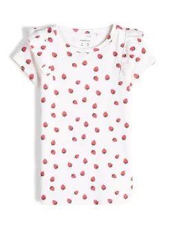 GATE Prążkowana koszulka z nadrukiem|Dzieci Dziewczynki·Koszulki I Topy