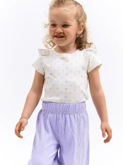 GATE Prążkowana koszulka z nadrukiem|Dzieci Dziewczynki·Koszulki I Topy