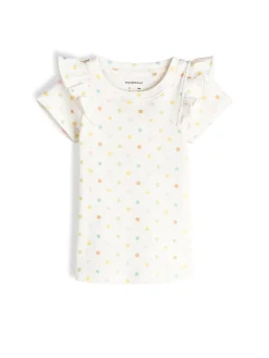 GATE Prążkowana koszulka z nadrukiem|Dzieci Dziewczynki·Koszulki I Topy