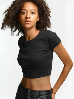 GATE Prążkowana, krótka koszulka| Koszulki I Topy·Koszulki|Koszulki I Topy·Crop Top ☀️