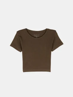 GATE Prążkowana, krótka koszulka| Koszulki I Topy·Koszulki|Koszulki I Topy·Crop Top ☀️