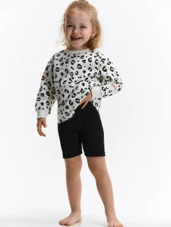 GATE Prążkowane szorty biker|Dzieci Dziewczynki·Spodnie I Legginsy|Dziewczynki·Szorty ☀️