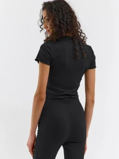 GATE Prążkowany, krótki top| Koszulki I Topy·Koszulki