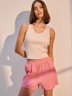 GATE Prążkowany top od piżamy| Bielizna·Bielizna Nocna