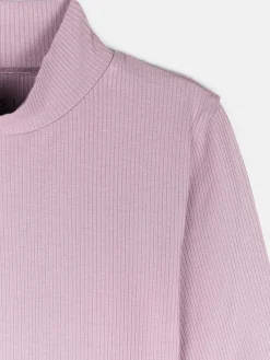 GATE Prążkowany top z golfem| Koszulki I Topy·Topy|Koszulki I Topy·Golfy