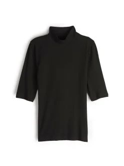 GATE Prążkowany top z golfem| Koszulki I Topy·Topy|Koszulki I Topy·Golfy