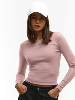 GATE Prążkowany top z metaliczną nitką| Koszulki I Topy·Topy