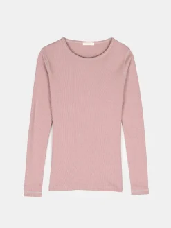 GATE Prążkowany top z metaliczną nitką| Koszulki I Topy·Topy