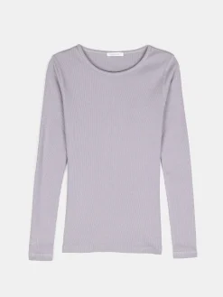 GATE Prążkowany top z metaliczną nitką| Koszulki I Topy·Topy