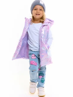 GATE Przedłużana holograficzna kamizelka pikowana|Dzieci Dziewczynki·Kurtki I Płaszcze