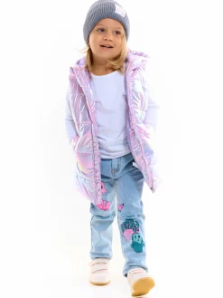 GATE Przedłużana holograficzna kamizelka pikowana|Dzieci Dziewczynki·Kurtki I Płaszcze