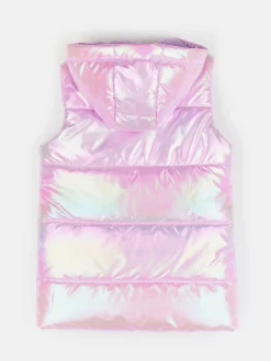 GATE Przedłużana holograficzna kamizelka pikowana|Dzieci Dziewczynki·Kurtki I Płaszcze