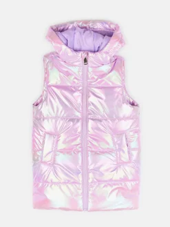 GATE Przedłużana holograficzna kamizelka pikowana|Dzieci Dziewczynki·Kurtki I Płaszcze