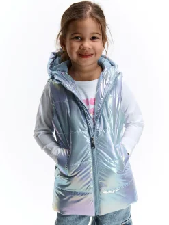 GATE Przedłużana holograficzna kamizelka pikowana|Dzieci Dziewczynki·Kurtki I Płaszcze