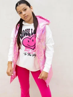 GATE Przedłużana holograficzna kamizelka pikowana|Dzieci Dziewczynki·Kurtki I Płaszcze