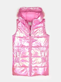 GATE Przedłużana holograficzna kamizelka pikowana|Dzieci Dziewczynki·Kurtki I Płaszcze
