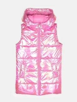 GATE Przedłużana holograficzna kamizelka pikowana|Dzieci Dziewczynki·Kurtki I Płaszcze