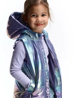 GATE Przedłużana holograficzna kamizelka pikowana|Dzieci Dziewczynki·Kurtki I Płaszcze