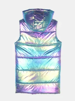 GATE Przedłużana holograficzna kamizelka pikowana|Dzieci Dziewczynki·Kurtki I Płaszcze