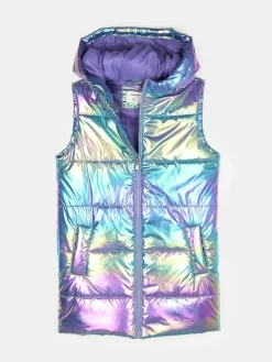 GATE Przedłużana holograficzna kamizelka pikowana|Dzieci Dziewczynki·Kurtki I Płaszcze