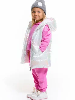 GATE Przedłużana holograficzna kamizelka pikowana|Dzieci Dziewczynki·Kurtki I Płaszcze
