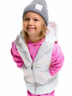 GATE Przedłużana holograficzna kamizelka pikowana|Dzieci Dziewczynki·Kurtki I Płaszcze