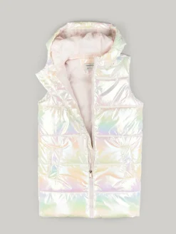GATE Przedłużana holograficzna kamizelka pikowana|Dzieci Dziewczynki·Kurtki I Płaszcze