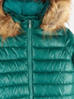 GATE Przedłużana, ocieplana kurtka zimowa ze sztucznym futerkiem|Dzieci Dziewczynki·Ostatnie Sztuki Ubrania Dla Dziewczynek|Dziewczynki·Kurtki I Płaszcze