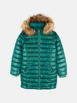 GATE Przedłużana, ocieplana kurtka zimowa ze sztucznym futerkiem|Dzieci Dziewczynki·Ostatnie Sztuki Ubrania Dla Dziewczynek|Dziewczynki·Kurtki I Płaszcze