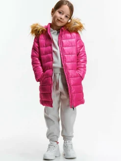 GATE Przedłużana, ocieplana kurtka zimowa ze sztucznym futerkiem|Dzieci Dziewczynki·Kurtki I Płaszcze