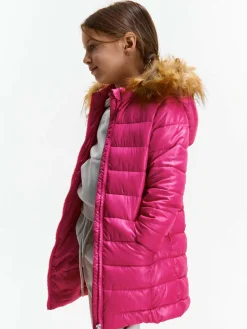 GATE Przedłużana, ocieplana kurtka zimowa ze sztucznym futerkiem|Dzieci Dziewczynki·Kurtki I Płaszcze